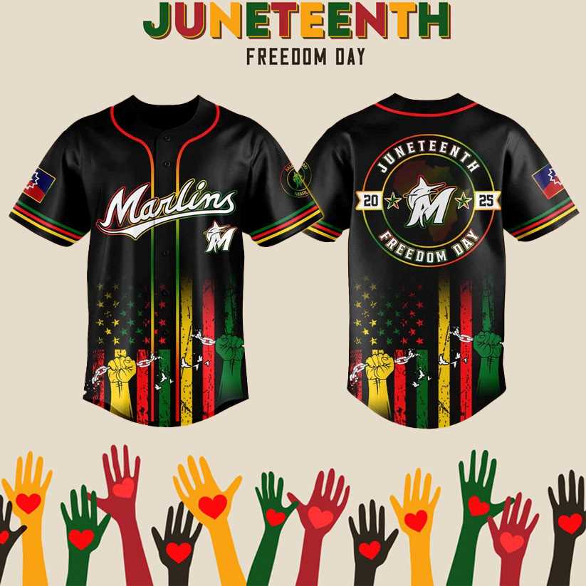2025 Miami Marlins Juneteenth Day Baseball Jersey