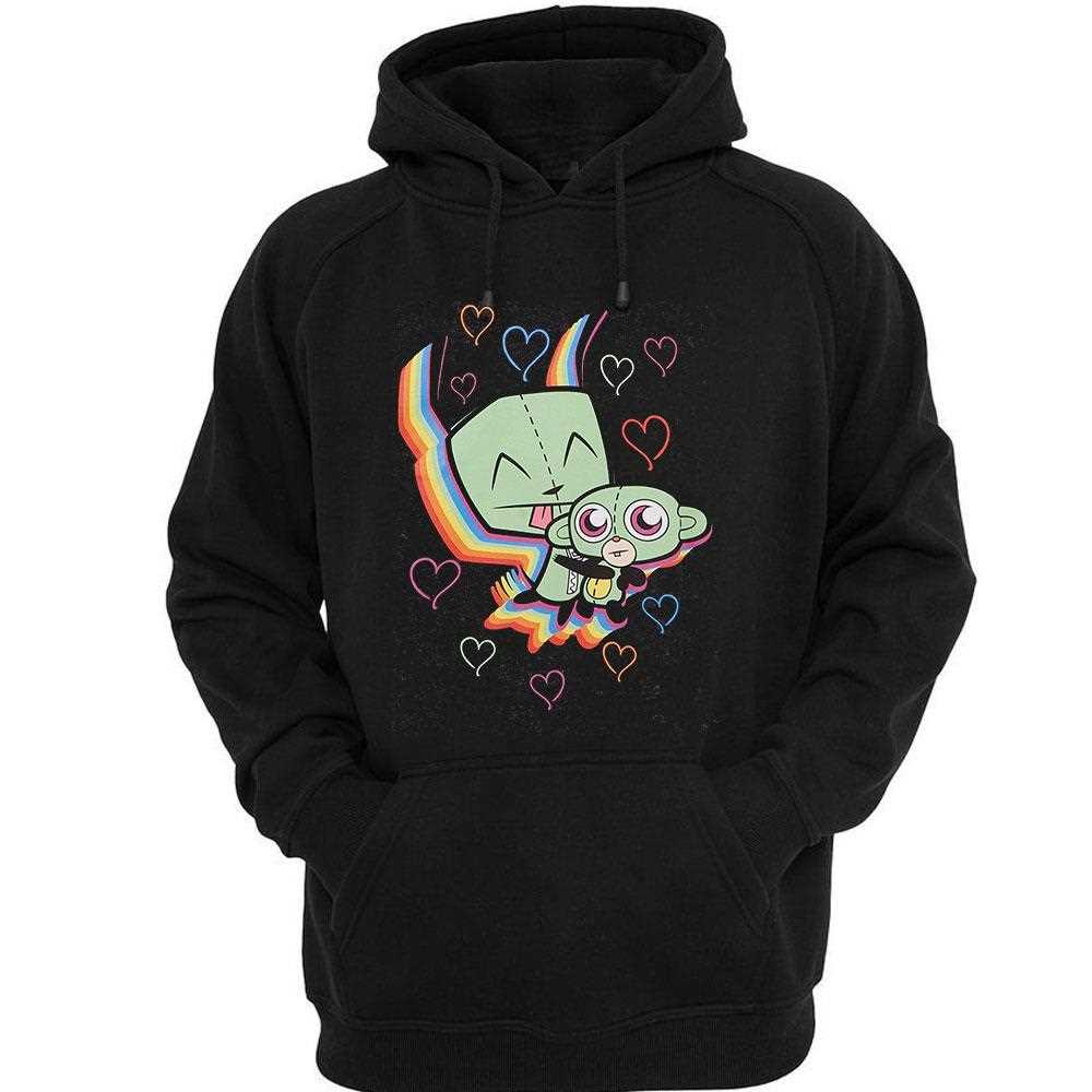 Invader Zim Gir Rainbow Hearts Shirt Invader Zim Gir Rainbow Hearts Shirt