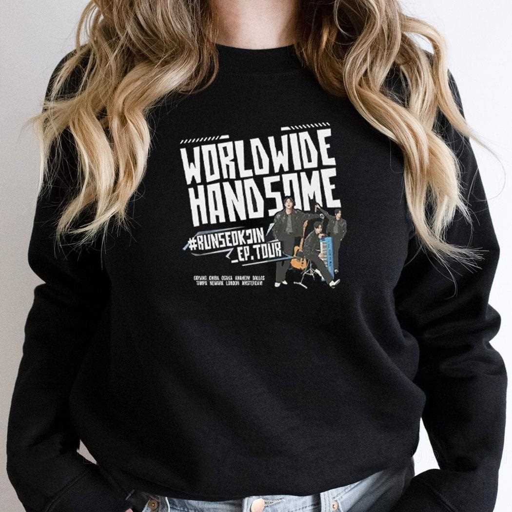 Jin Bts Worldwide Handsome Tour Shirt Jin Bts Worldwide Handsome Tour Shirt