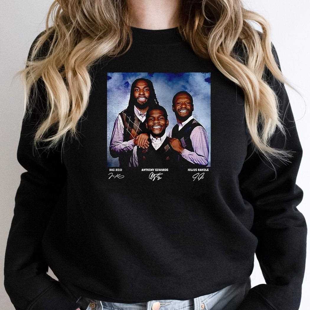 Naz Reid Anthony Edwards Julius Randle Minnesota Timberwolves Step Brothers Basketball Player Shirt Naz Reid Anthony Edwards Julius Randle Minnesota Timberwolves Step Brothers Basketball Player Shirt