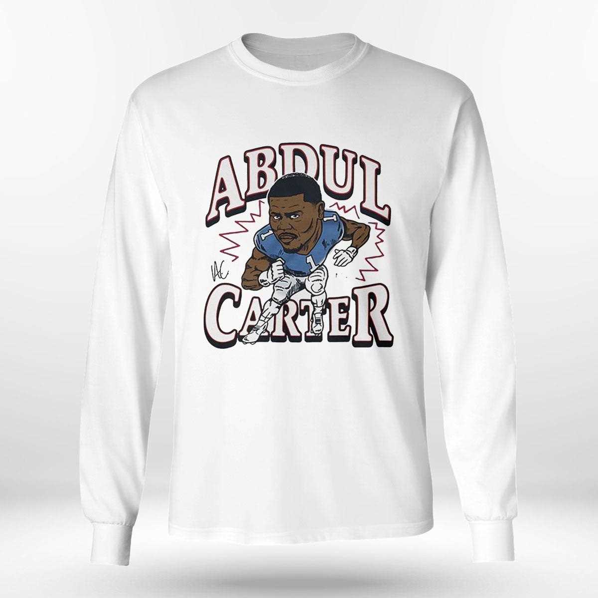 New York Giants Abdul Carter Nfl Football Player Cartoon Shirt New York Giants Abdul Carter Nfl Football Player Cartoon Shirt