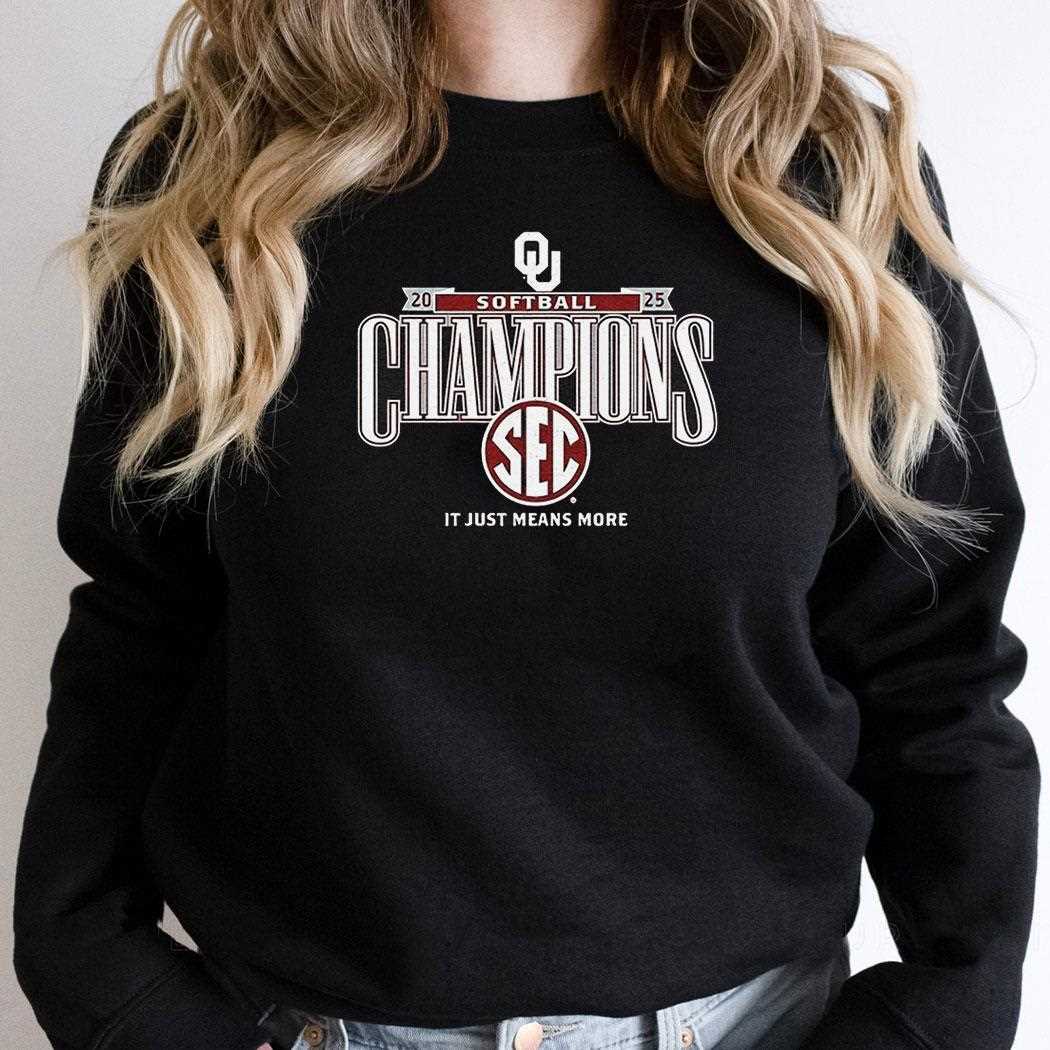 Oklahoma Sooners 2025 Sec Softball Regular Season Champions Shirt Oklahoma Sooners 2025 Sec Softball Regular Season Champions Shirt