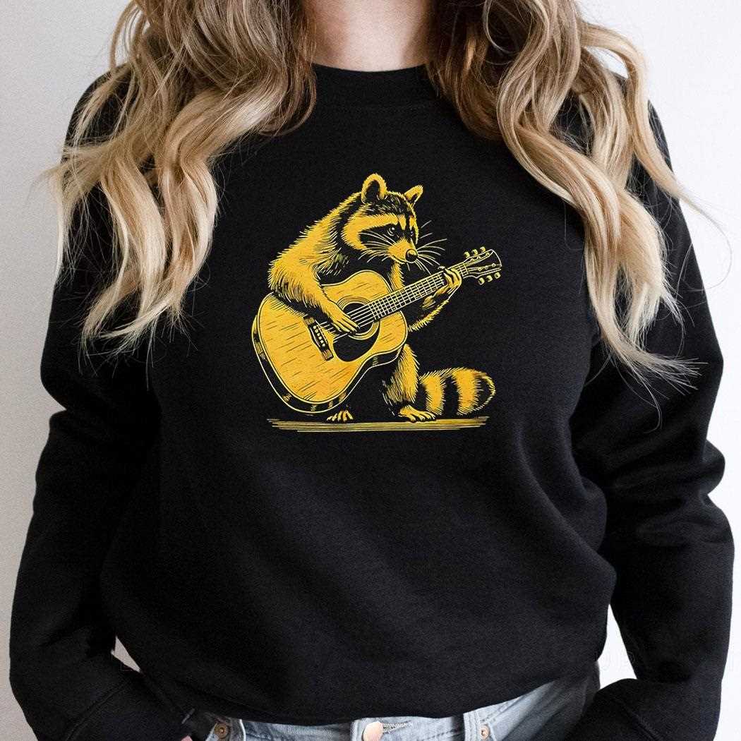 Raccoon Play Guitar Shirt Raccoon Play Guitar Shirt