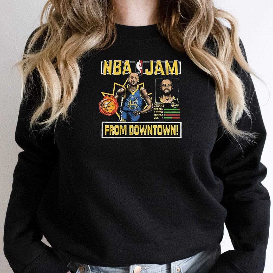 Stephen Curry Golden State Warriors Nba Jam From Downtown Shirt Stephen Curry Golden State Warriors Nba Jam From Downtown Shirt