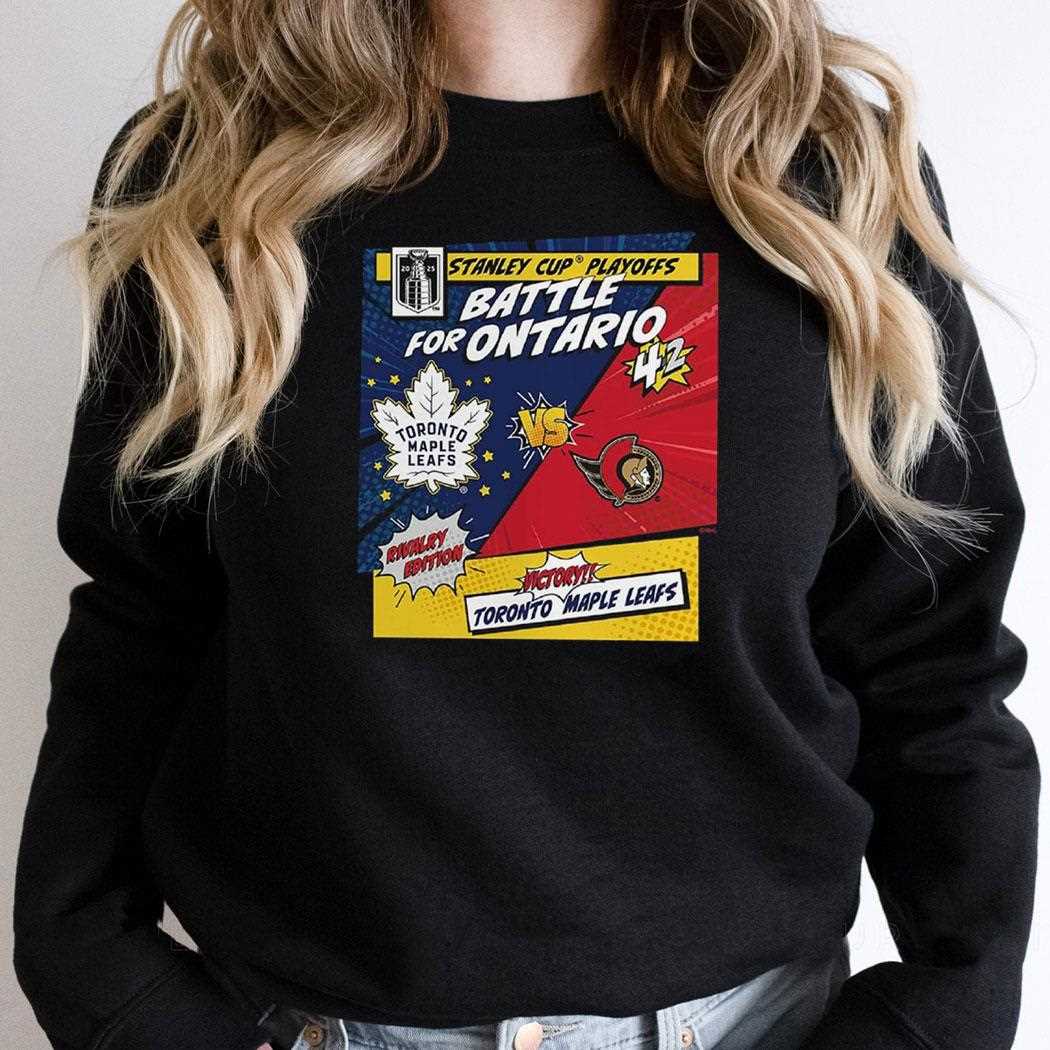 Toronto Maple Leafs Vs Ottawa Senators 2025 Stanley Cup Playoffs Rivalry Comic Pop Shirt Toronto Maple Leafs Vs Ottawa Senators 2025 Stanley Cup Playoffs Rivalry Comic Pop Shirt