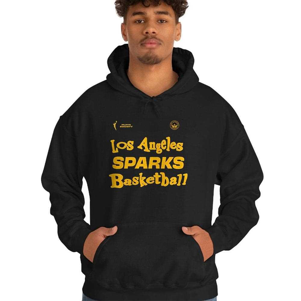 Los Angeles Sparks Playa Society Unisex Wordmark Shirt Los Angeles Sparks Playa Society Unisex Wordmark Shirt