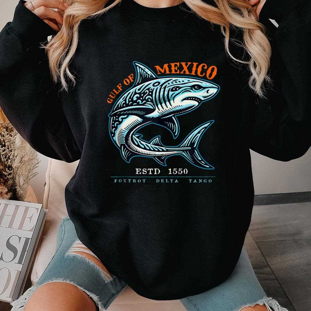 Gulf Of Mexico Foxtrot Delta Tango Tribal Shark Shirt Gulf Of Mexico Foxtrot Delta Tango Tribal Shark Shirt