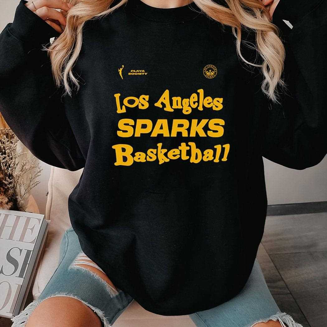 Los Angeles Sparks Playa Society Unisex Wordmark Shirt Los Angeles Sparks Playa Society Unisex Wordmark Shirt