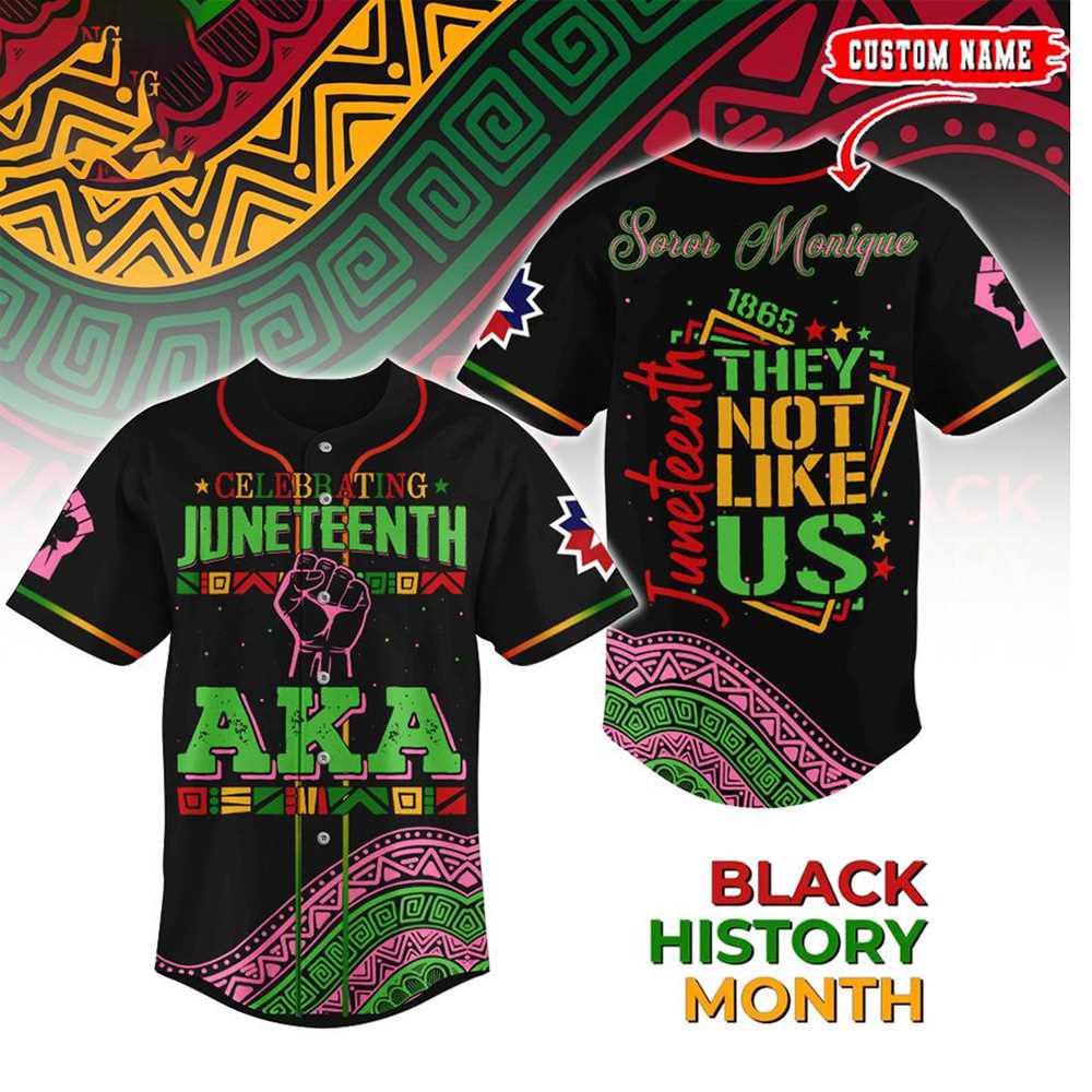 Alpha Kappa Alpha X Juneteenth Baseball Jersey