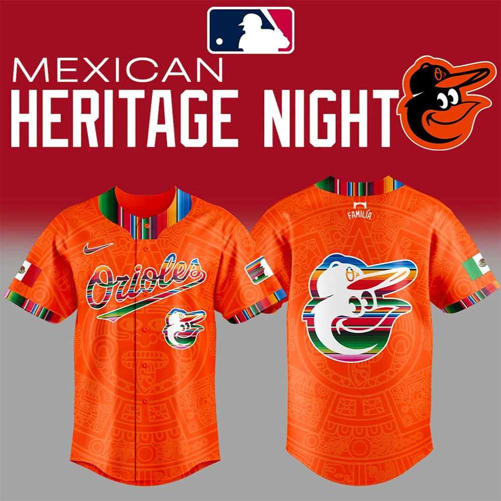 Baltimore Orioles Mexican Heritage Month 2025 Baseball Jersey
