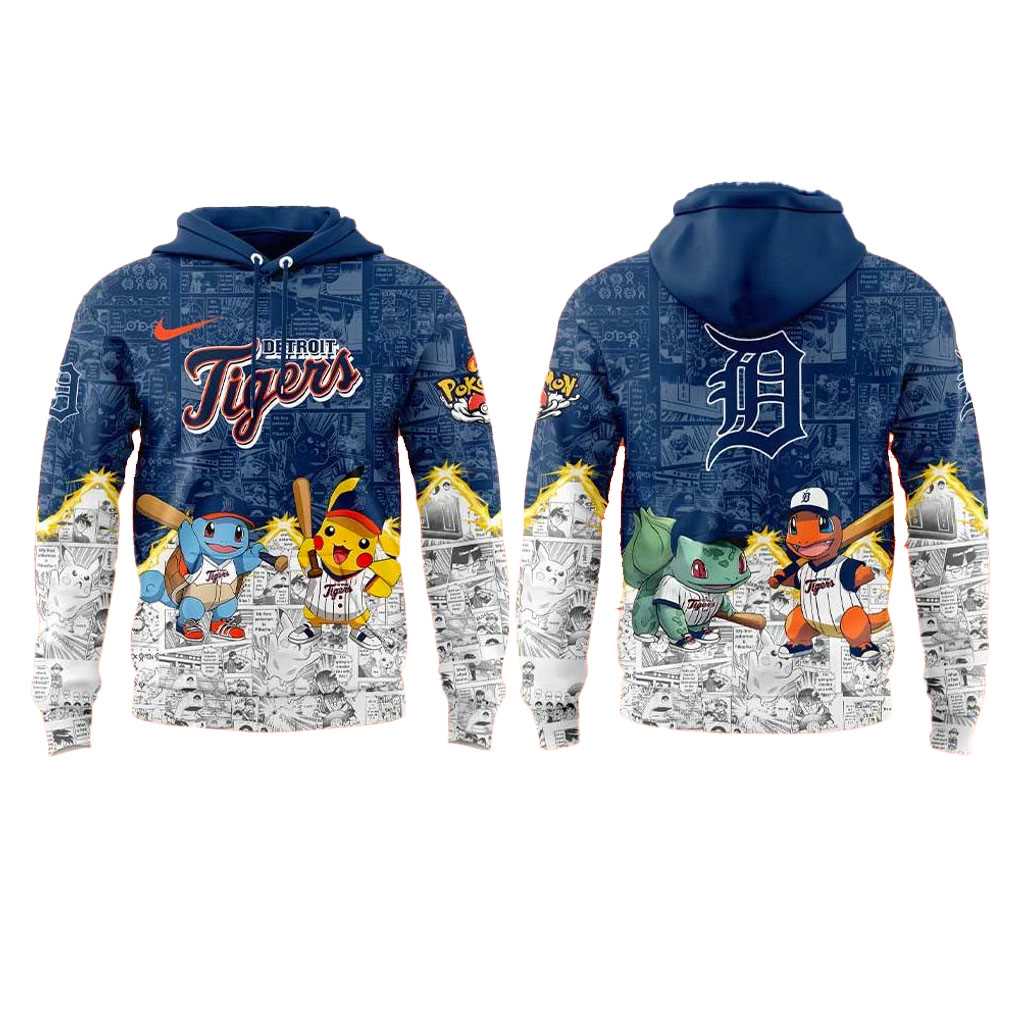 Detroit Tigers X Pokemon Limited Edition 2025 Hoodie