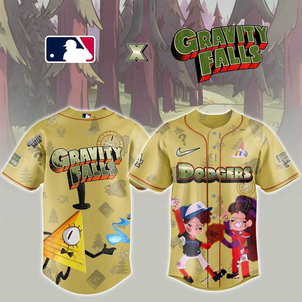 Gravity Falls X Los Angeles Dodgers 2025 Baseball Jersey