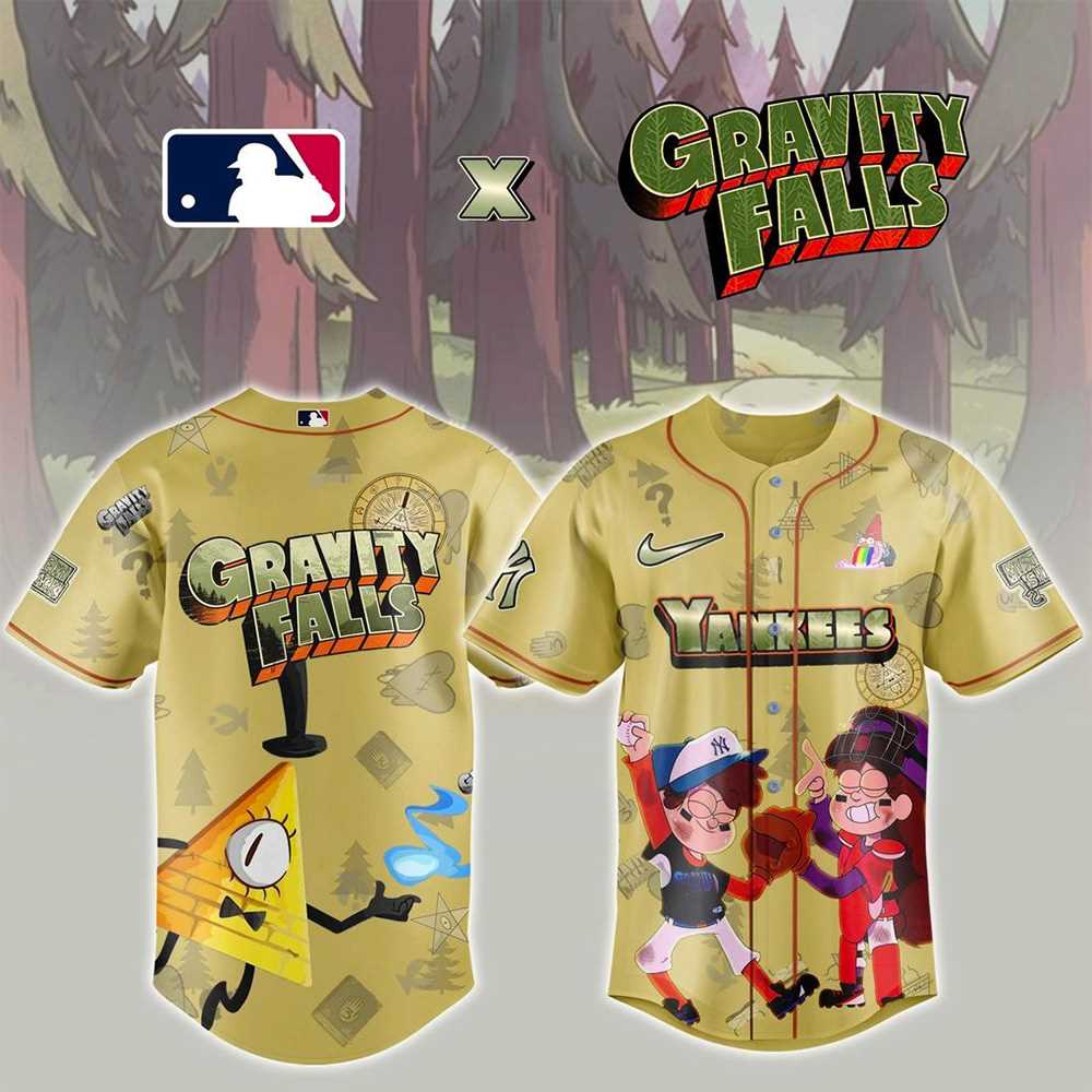 Gravity Falls X New York Yankees 2025 For Fans Baseball Jersey