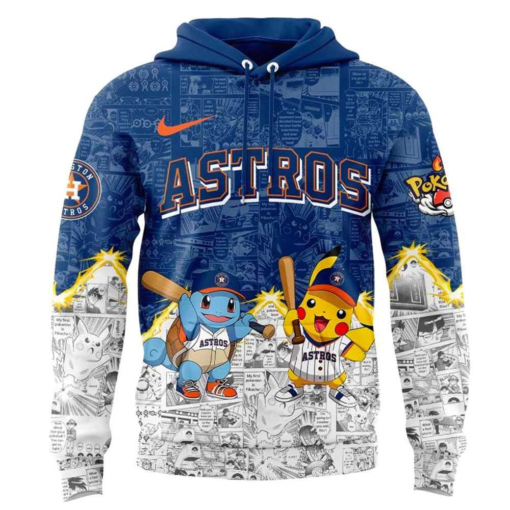 Houston Astros X Pokemon Limited Edition 2025 Hoodie Houston Astros X Pokemon Limited Edition 2025 Hoodie