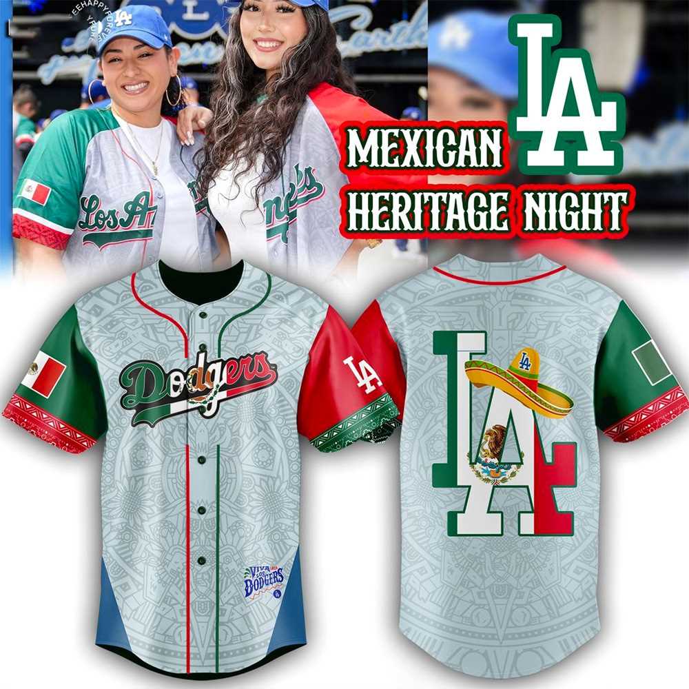 Los Angeles Dodgers Mexican Heritage Night 2025 Baseball Jersey