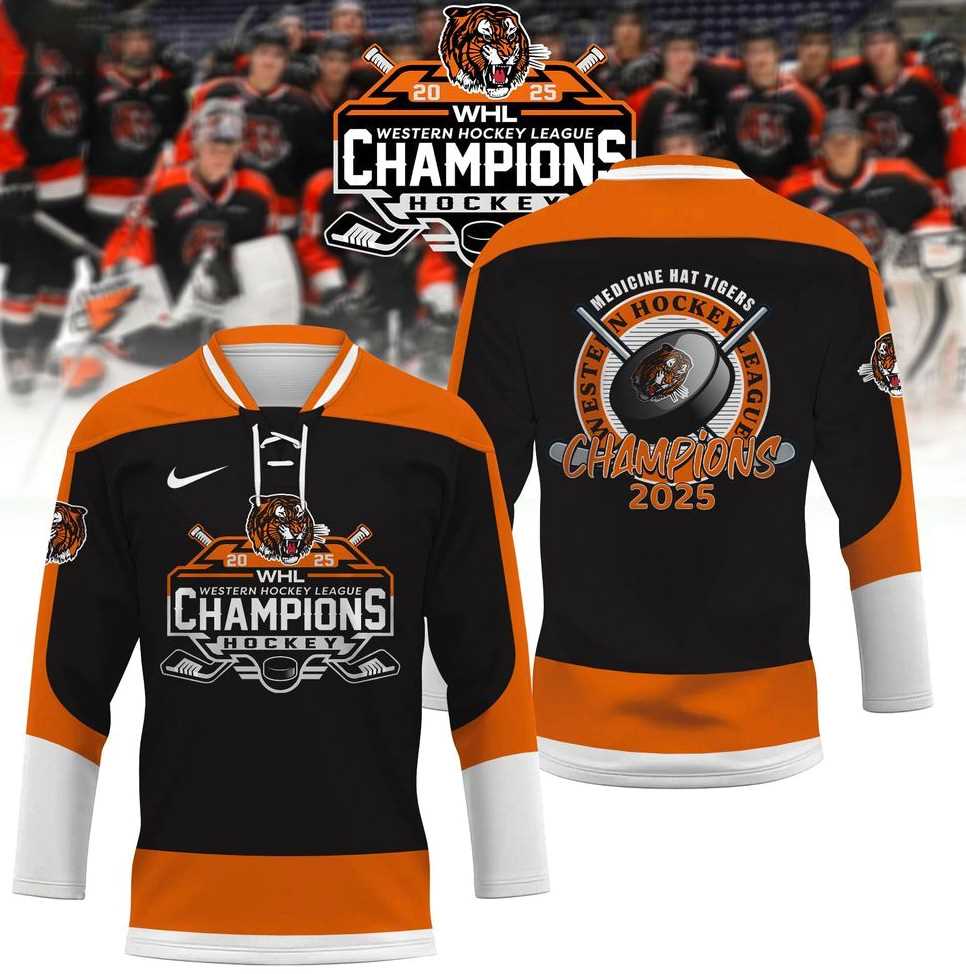 Medicine Hat Tigers Western Hockey League Champions Hockey Jersey