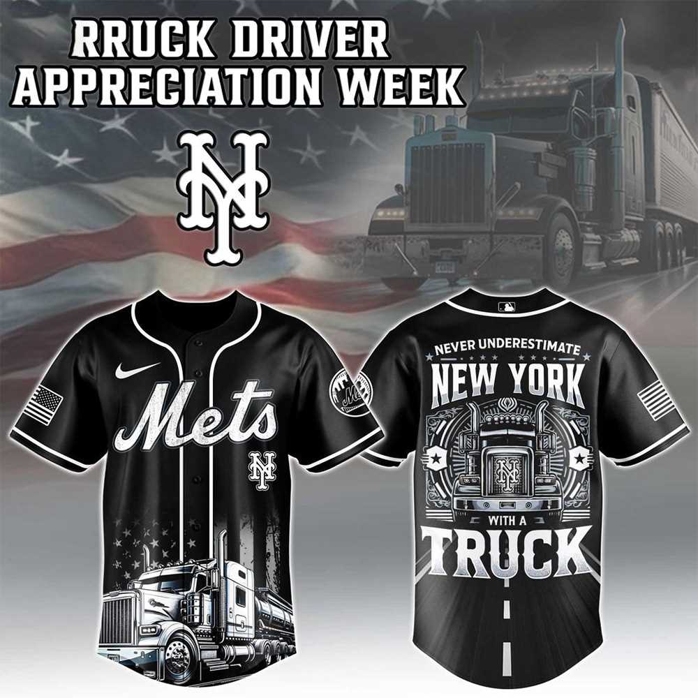 New York Mets Mlb X Nation Truck Driver Appreciation Week 2025 Baseball Jersey