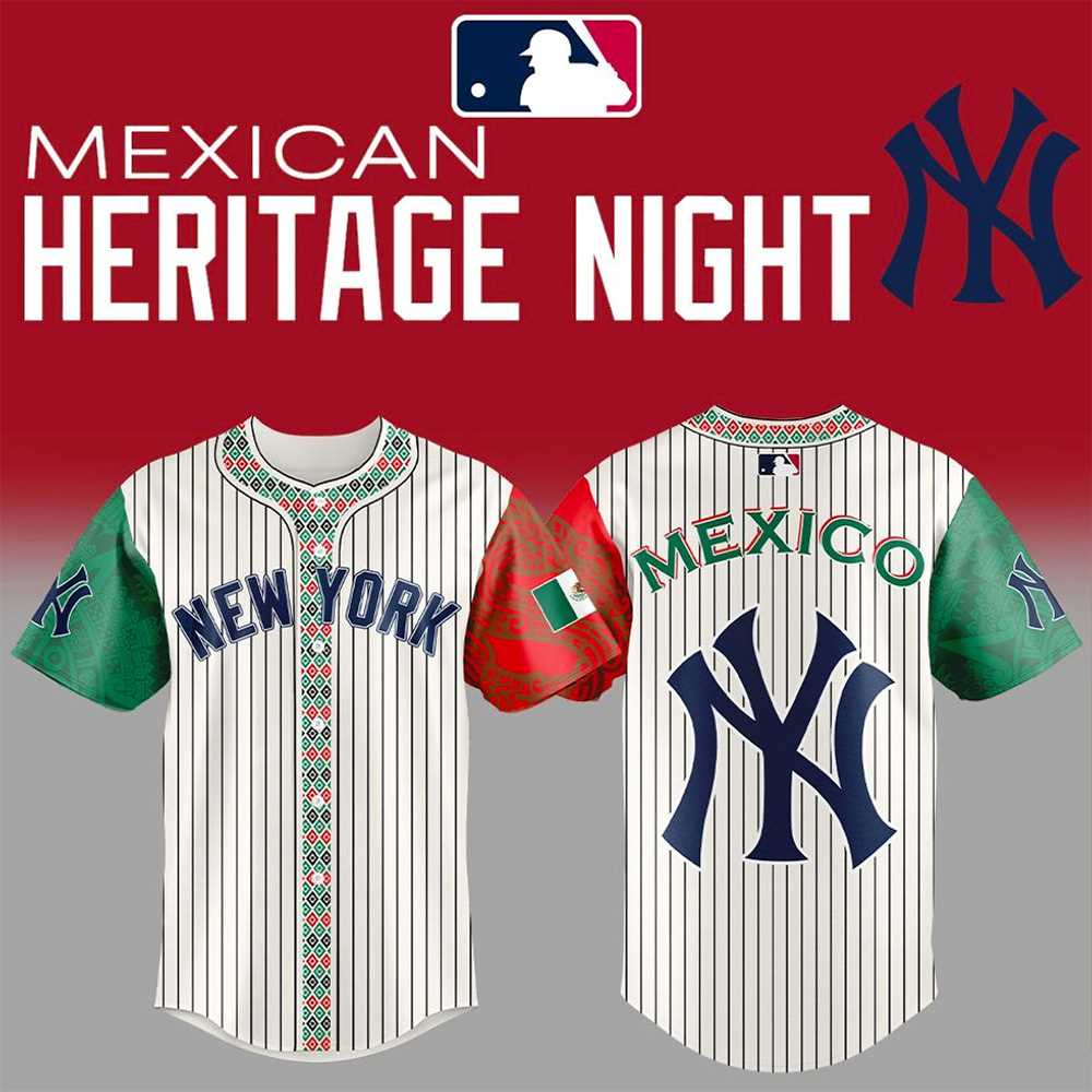 New York Yankees Mexican Heritage Night 2025 Edition Baseball Jersey