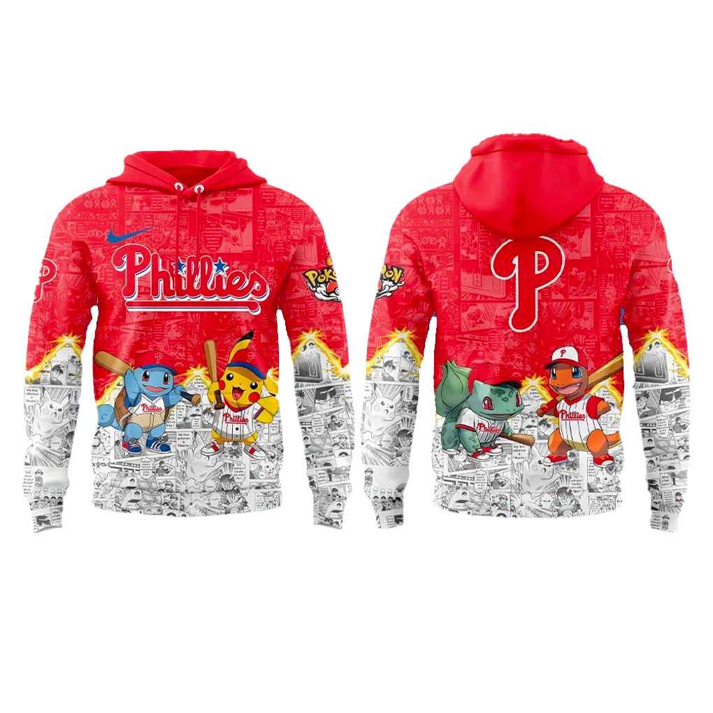 Philadelphia Phillies X Pokemon Limited Edition 2025 Hoodie Philadelphia Phillies X Pokemon Limited Edition 2025 Hoodie