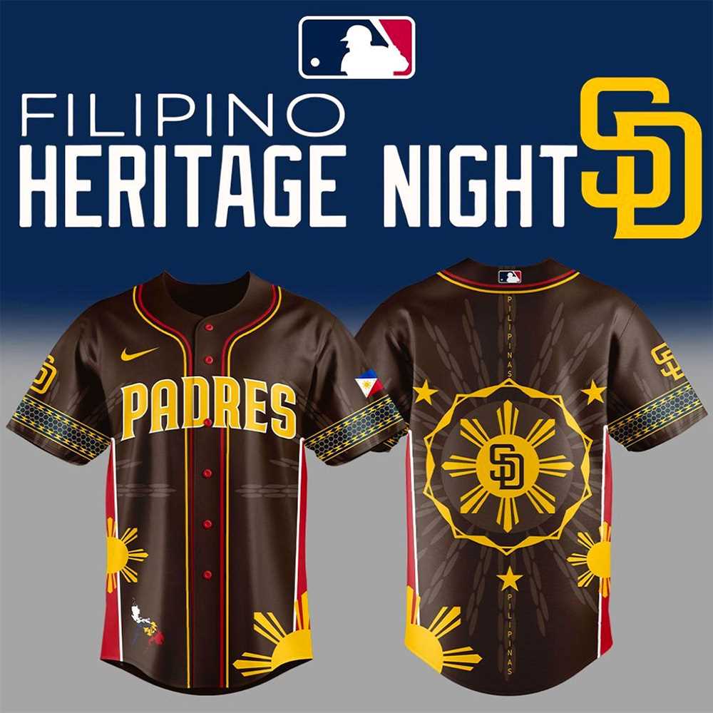 San Diego Padres Filipino Heritage Night 2025 Brown Baseball Jersey