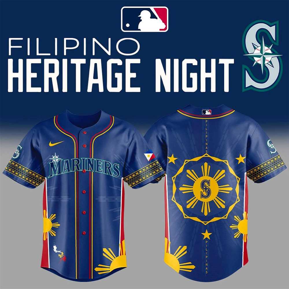 Seattle Mariners Filipino Heritage Night Baseball Jersey Seattle Mariners Filipino Heritage Night Baseball Jersey