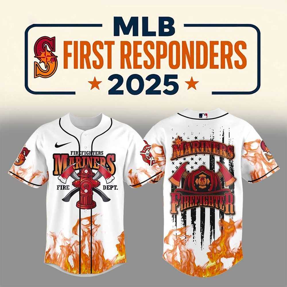Seattle Mariners Firefighter Appreciation Day 2025 Baseball Jersey Seattle Mariners Firefighter Appreciation Day 2025 Baseball Jersey