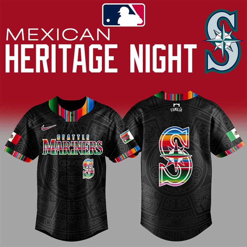 Seattle Mariners Mexican Heritage Night 2025 Baseball Jersey Seattle Mariners Mexican Heritage Night 2025 Baseball Jersey