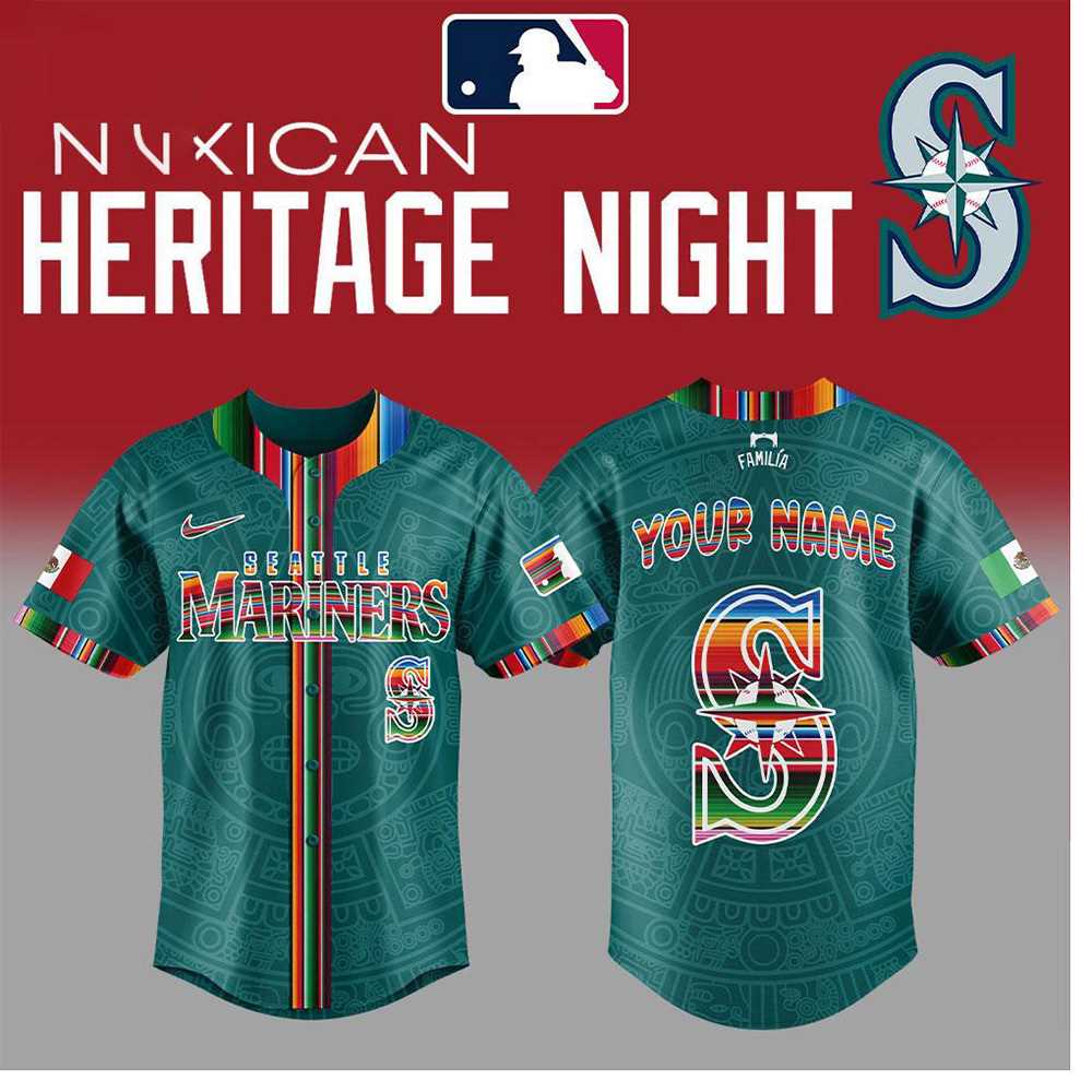 Seattle Mariners Mexican Heritage Night Baseball Jersey Seattle Mariners Mexican Heritage Night Baseball Jersey