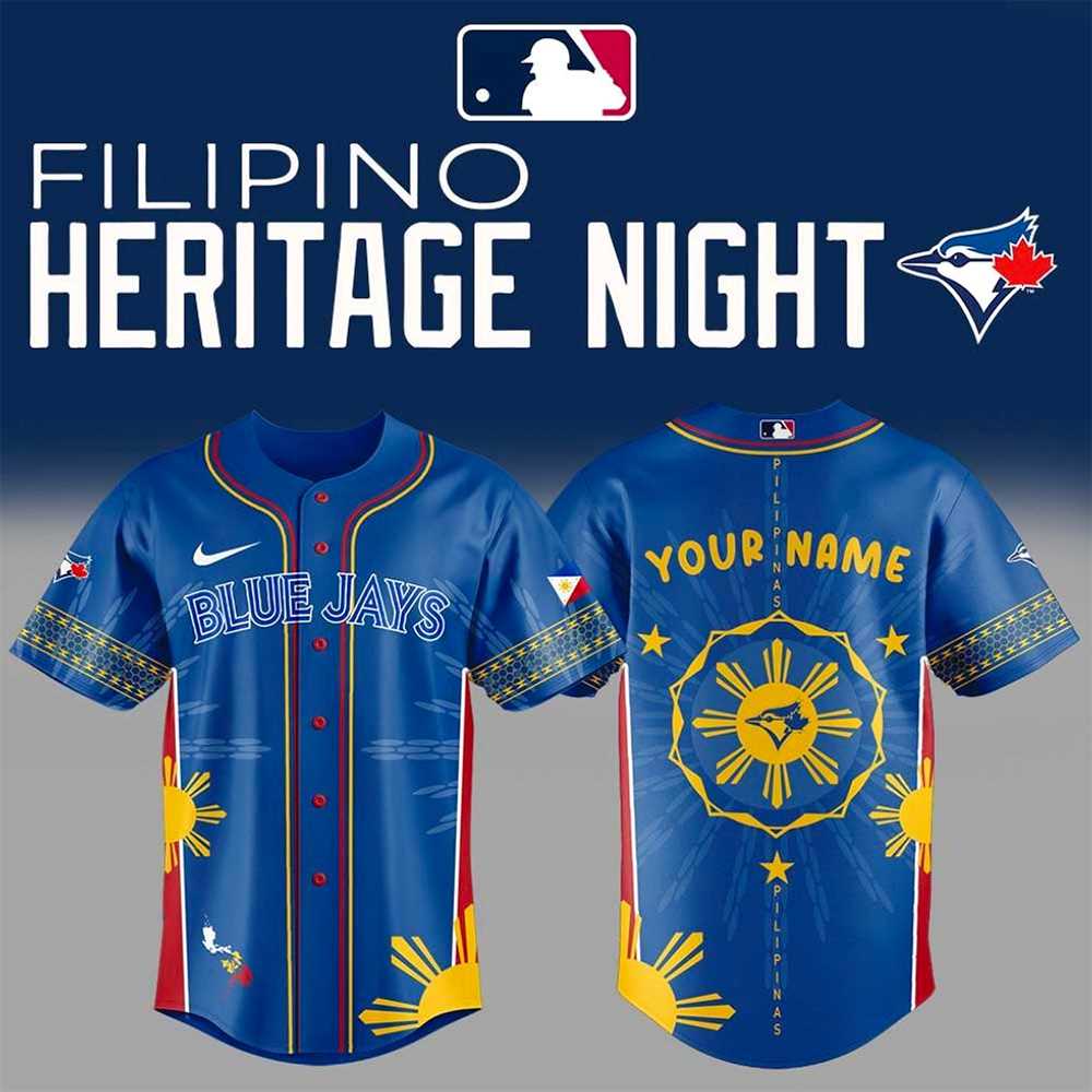 Toronto Blue Jays Filipino Heritage Night 2025 Blue Custom Baseball Jersey