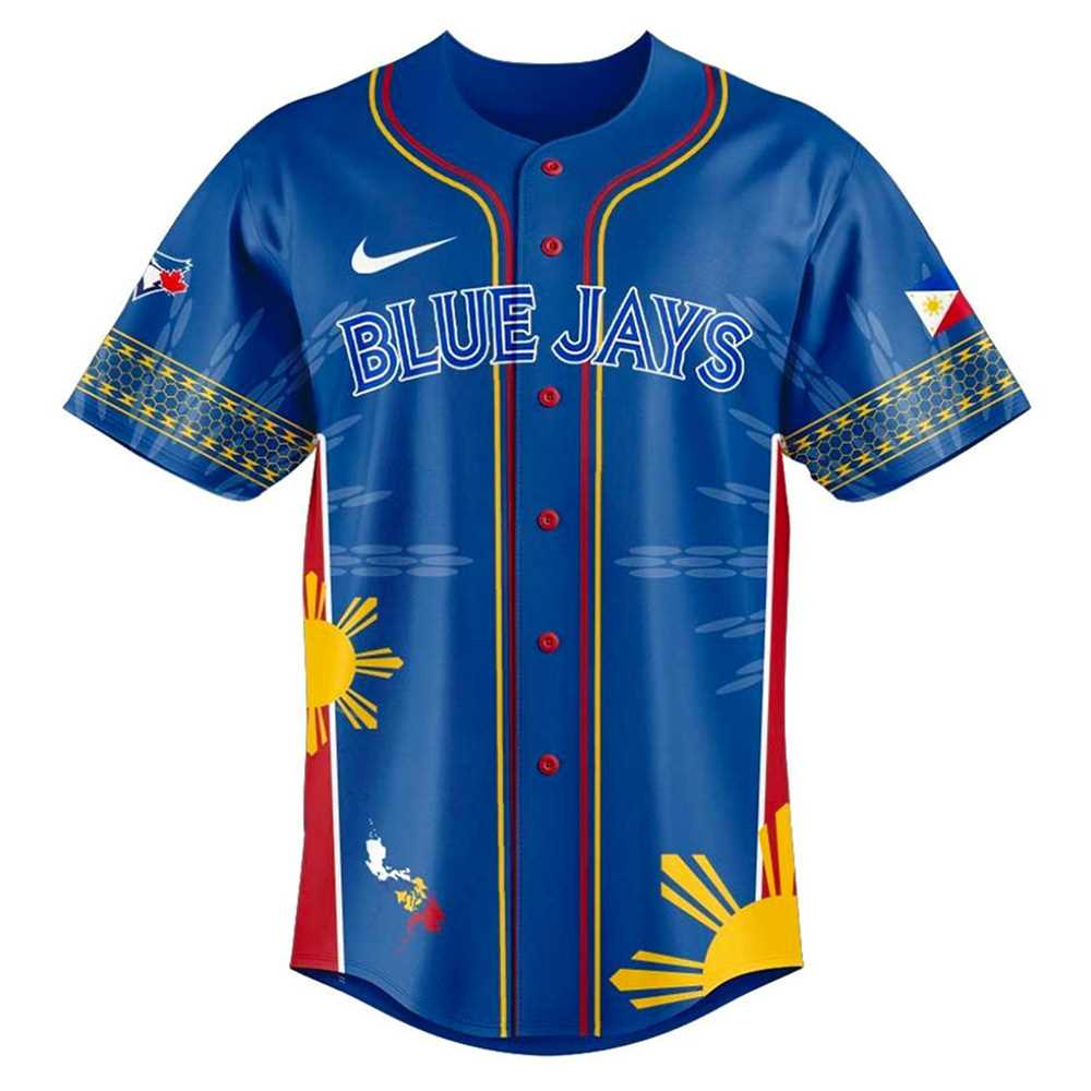 Toronto Blue Jays Filipino Heritage Night 2025 Blue Custom Baseball Jersey Toronto Blue Jays Filipino Heritage Night 2025 Blue Custom Baseball Jersey