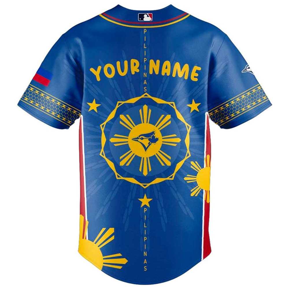 Toronto Blue Jays Filipino Heritage Night 2025 Blue Custom Baseball Jersey Toronto Blue Jays Filipino Heritage Night 2025 Blue Custom Baseball Jersey