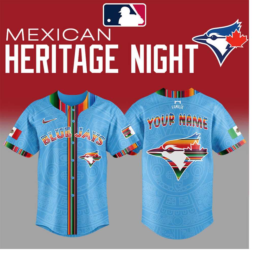 Toronto Blue Jays Mexican Heritage Night 2025 Custom Baseball Jersey