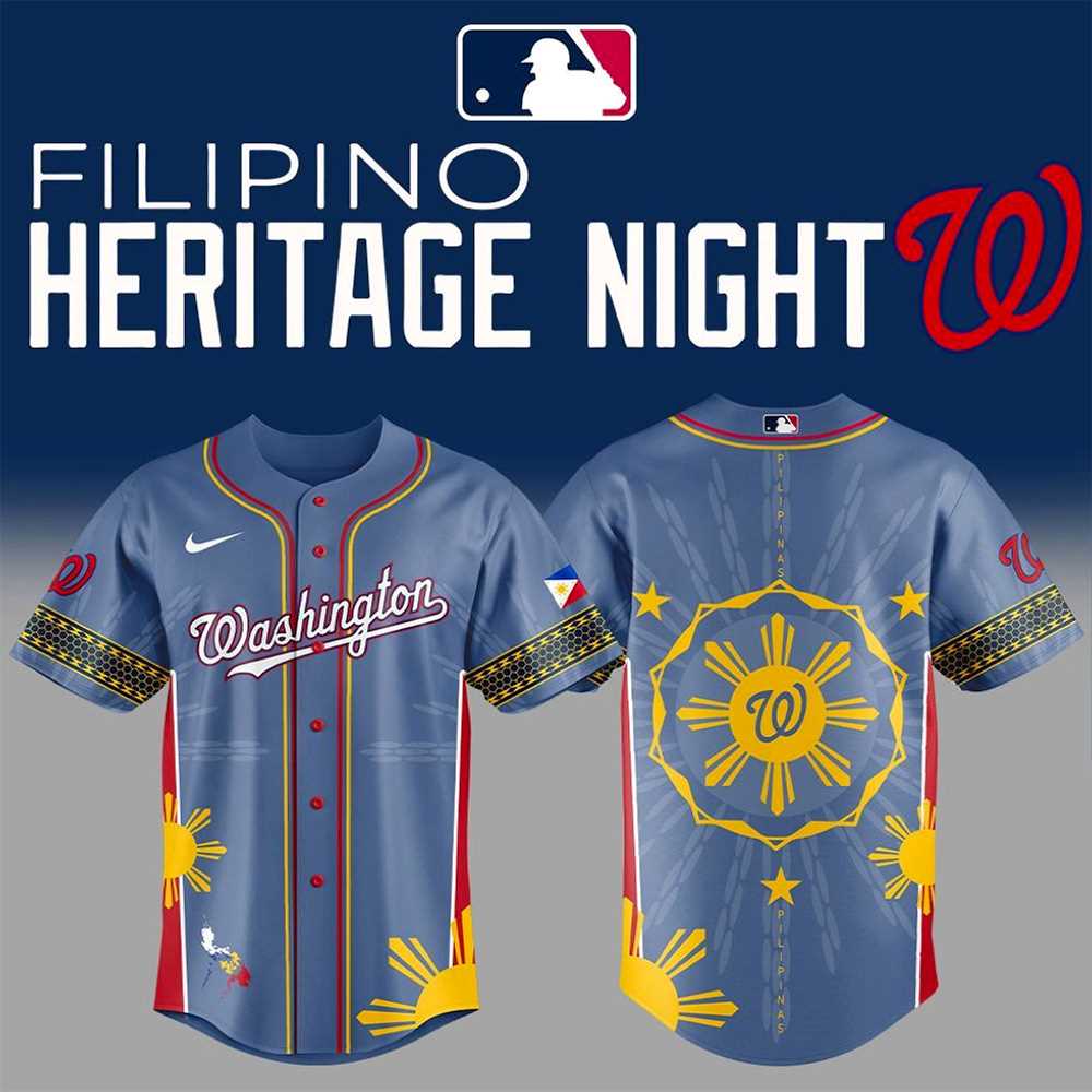 Washington Nationals X Filipino Heritage Night 2025 Baseball Jersey