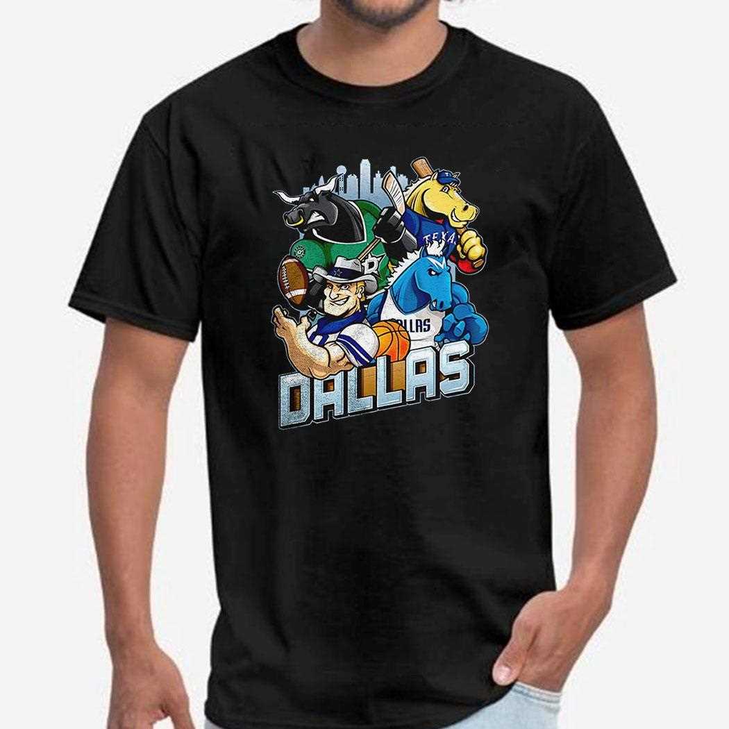 Dallas Skyline City Sports Team Logo Shirt