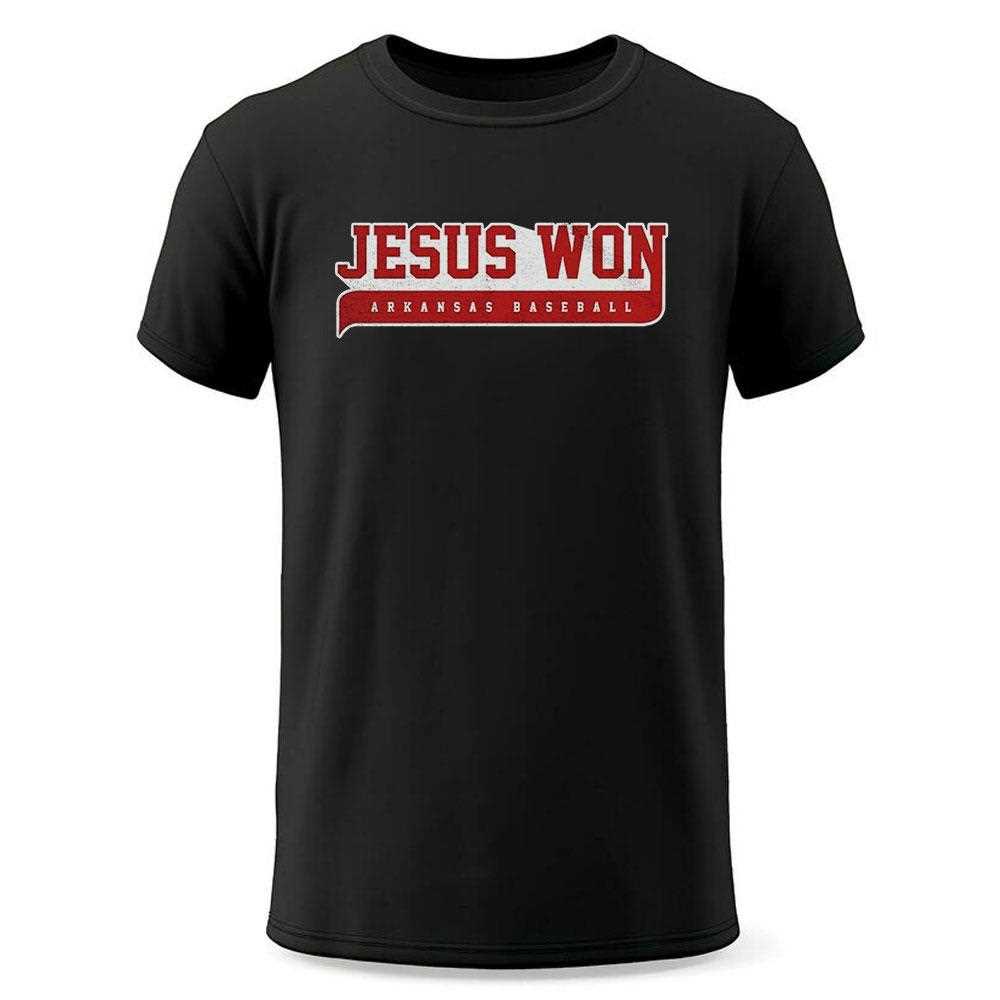 Jesus Won Arkansas Razorbacks Shirt Jesus Won Arkansas Razorbacks Shirt