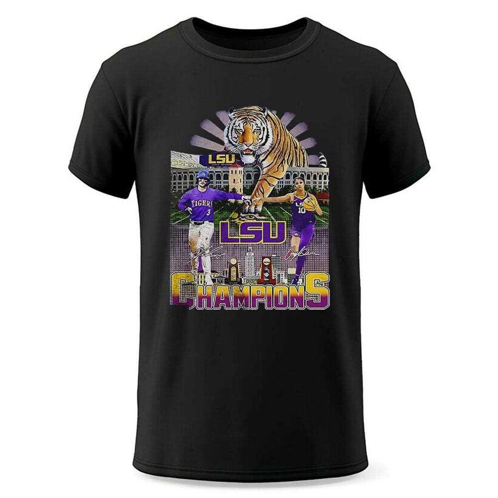 Lsu Tigers Champions Dylan Crews And Angel Reese Shirt Lsu Tigers Champions Dylan Crews And Angel Reese Shirt