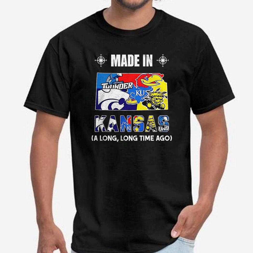 Made In Kansas Sports Team A Long Long Time Ago Map Logo Shirt