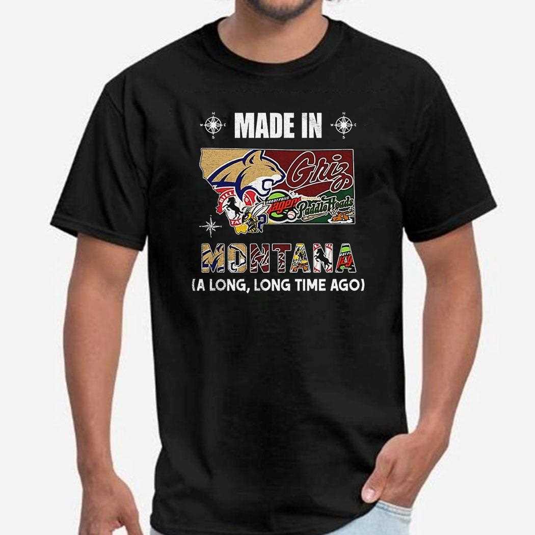 Made In Montana Sports Team A Long Long Time Ago Map Logo Shirt