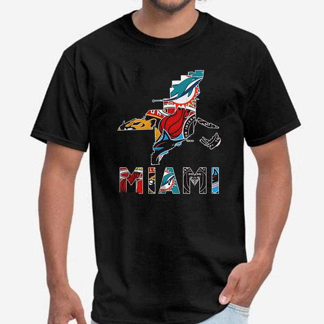 Miami Sports Team Map Logo Shirt Miami Sports Team Map Logo Shirt