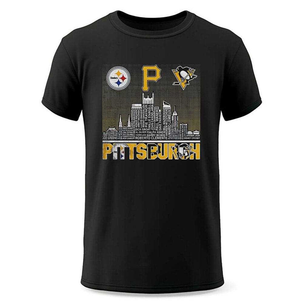 Mligrilk Pittsburgh Skyline City Sports Team Logo Shirt Mligrilk Pittsburgh Skyline City Sports Team Logo Shirt