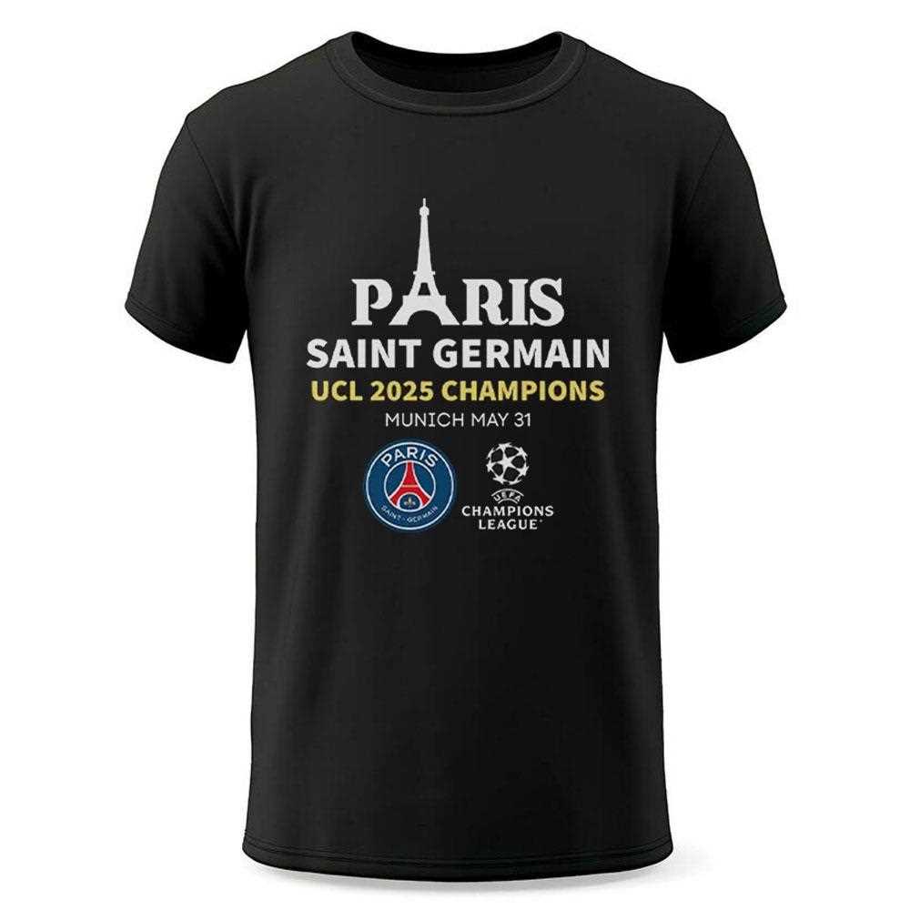 Paris Saint Germain Ucl 2025 Champions Munich May 31 Shirt Paris Saint Germain Ucl 2025 Champions Munich May 31 Shirt