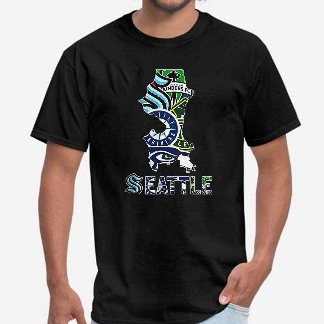 Seattle Sports Team Map Logo Shirt