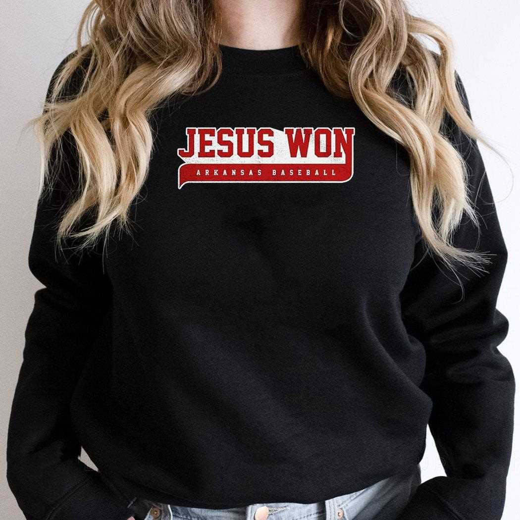 Jesus Won Arkansas Razorbacks Shirt Jesus Won Arkansas Razorbacks Shirt