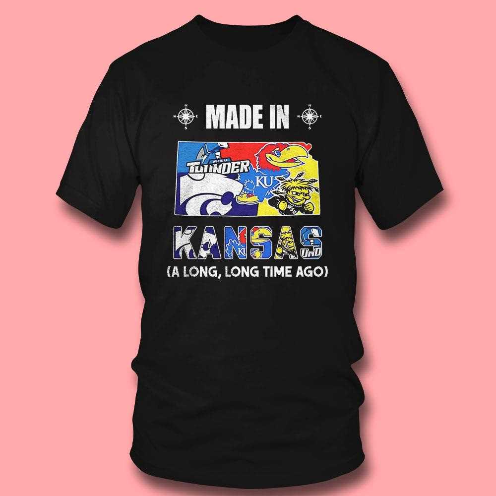 Made In Kansas Sports Team A Long Long Time Ago Map Logo Shirt Made In Kansas Sports Team A Long Long Time Ago Map Logo Shirt