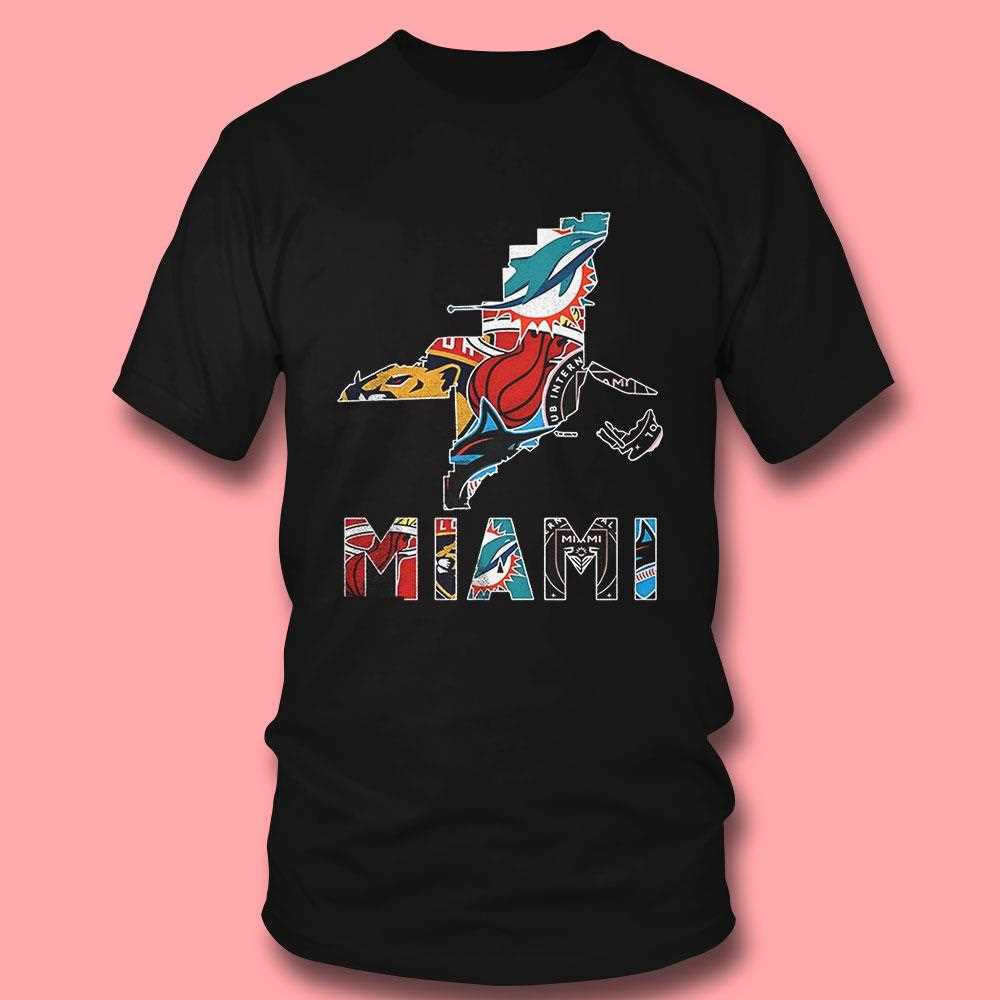 Miami Sports Team Map Logo Shirt Miami Sports Team Map Logo Shirt
