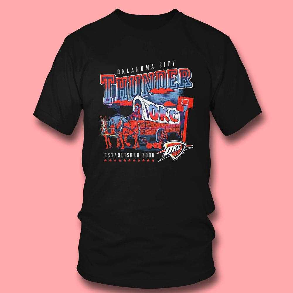 Oklahoma City Thunder Covered Wagon Western Basketball Style Shirt Oklahoma City Thunder Covered Wagon Western Basketball Style Shirt