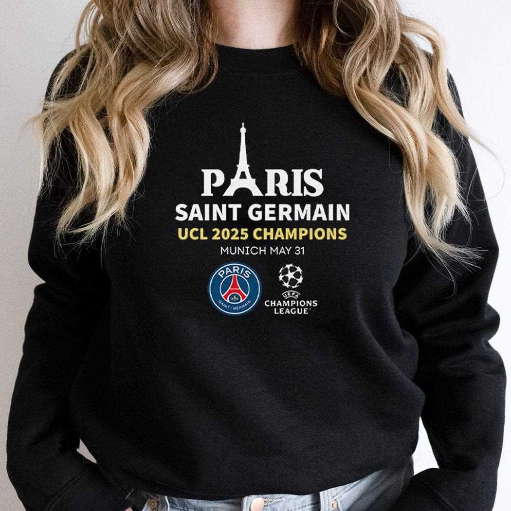 Paris Saint Germain Ucl 2025 Champions Munich May 31 Shirt Paris Saint Germain Ucl 2025 Champions Munich May 31 Shirt
