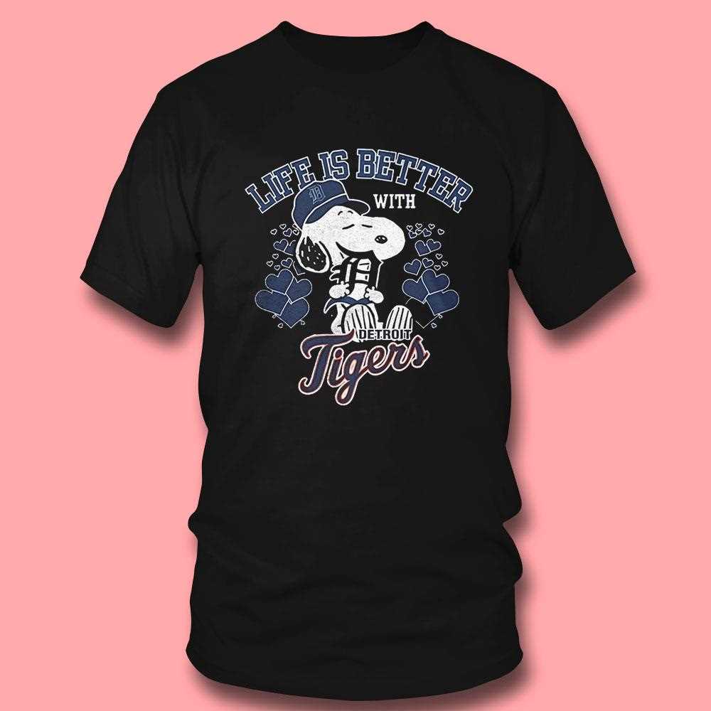 Snoopy Peanuts Life Is Better With Detroit Tigers Shirt Hoodie Snoopy Peanuts Life Is Better With Detroit Tigers Shirt Hoodie