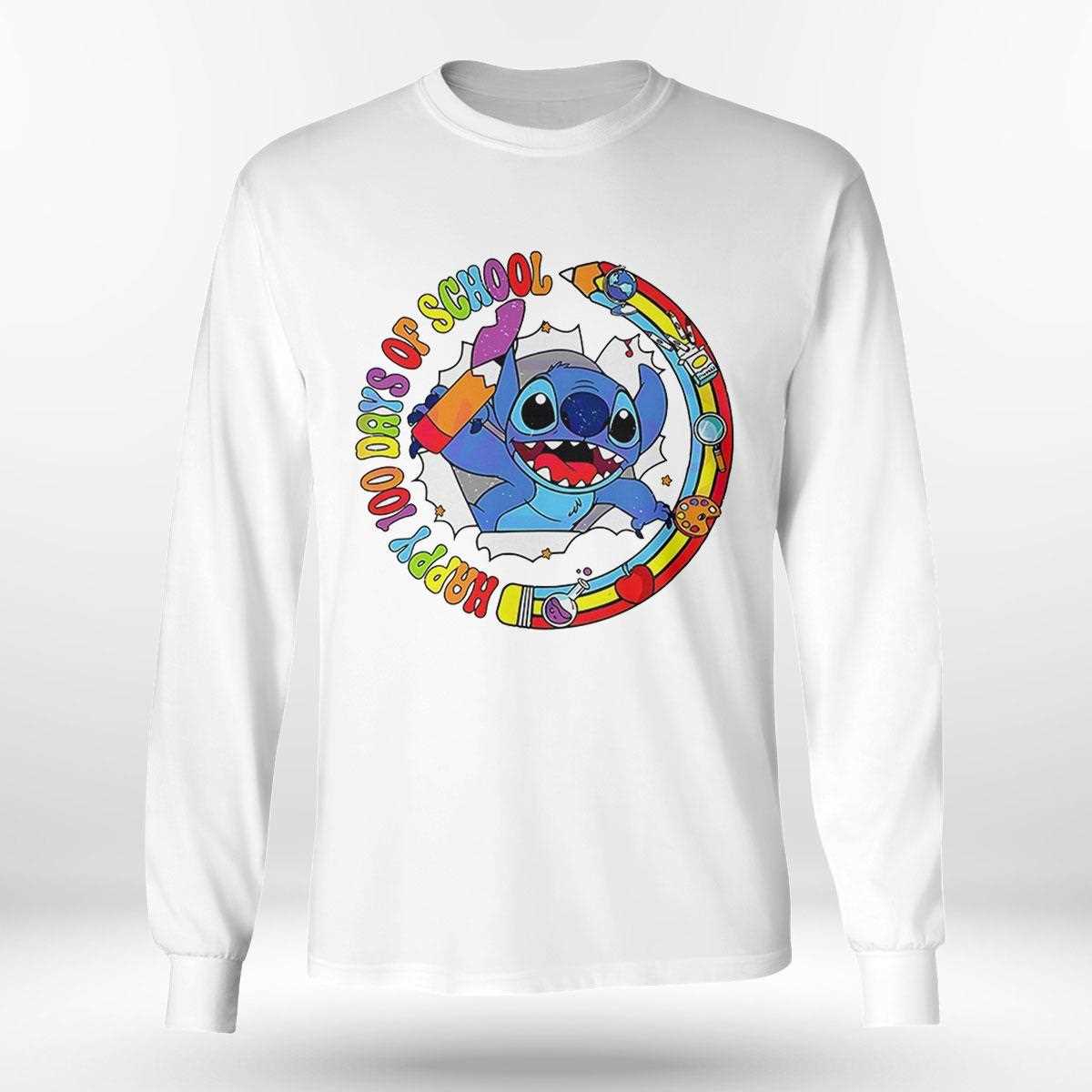 Stitch Happy 100 Days Of School Shirt Stitch Happy 100 Days Of School Shirt