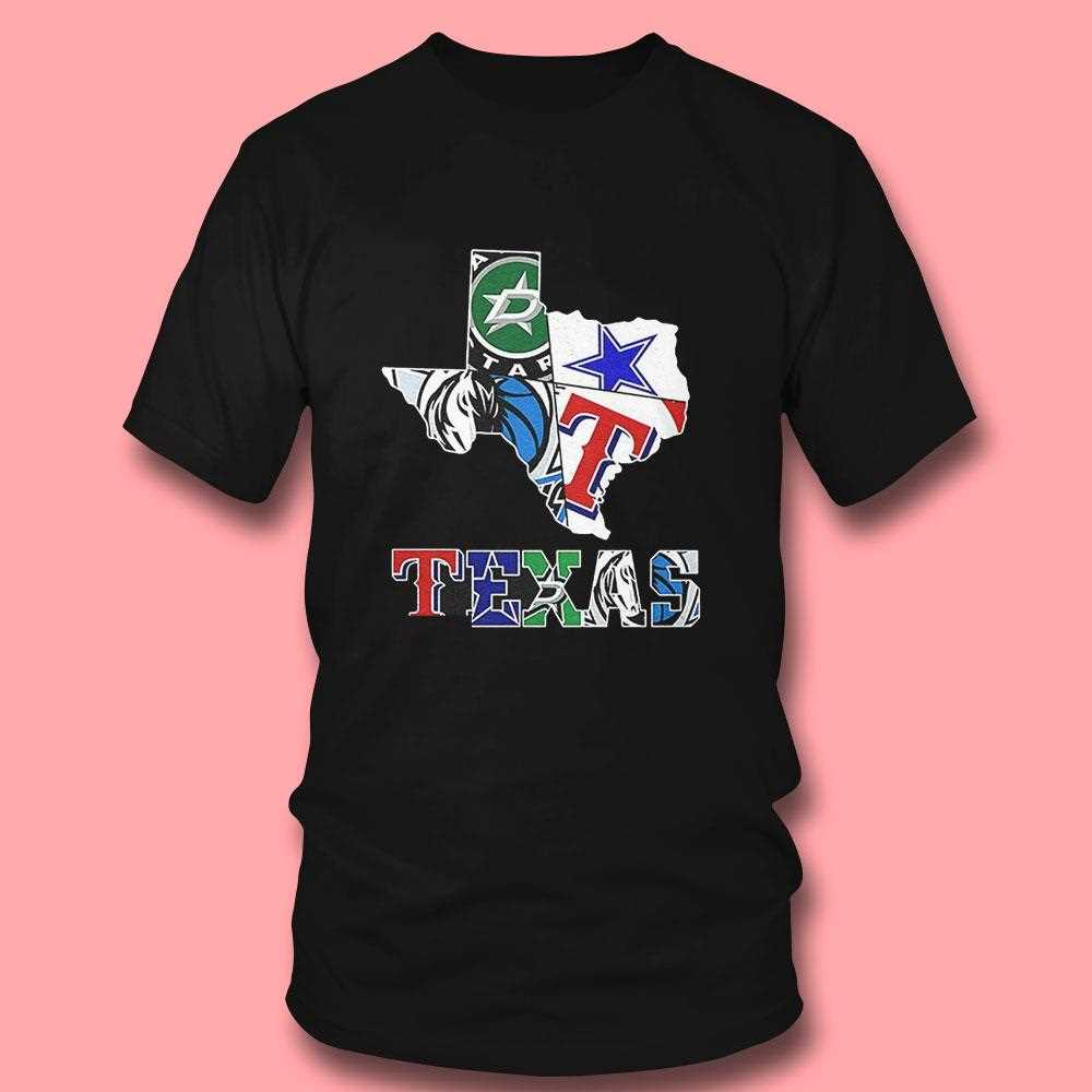 Texas Sports Teams Logo Map Shirt Texas Sports Teams Logo Map Shirt
